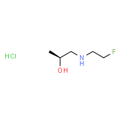 ChemSpider 2D Image | (2S)-1-[(2-Fluoroethyl)amino]-2-propanol hydrochloride (1:1) | C5H13ClFNO