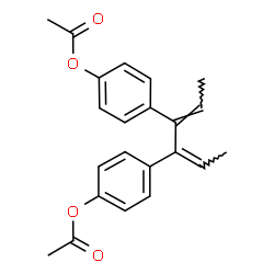 ChemSpider 2D Image | 4-[(2E,4Z)-4-(4-Acetoxyphenyl)-2,4-hexadien-3-yl]phenyl acetate | C22H22O4