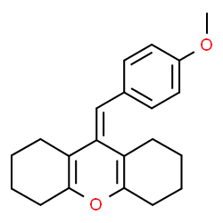 ChemSpider 2D Image | 9-(4-Methoxybenzylidene)-2,3,4,5,6,7,8,9-octahydro-1H-xanthene | C21H24O2