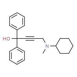 ChemSpider 2D Image | 4-[Cyclohexyl(methyl)amino]-1,1-diphenyl-2-butyn-1-ol | C23H27NO