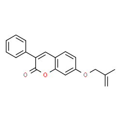ChemSpider 2D Image | 7-[(2-Methyl-2-propen-1-yl)oxy]-3-phenyl-2H-chromen-2-one | C19H16O3