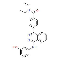 ChemSpider 2D Image | N,N-Diethyl-4-{4-[(3-hydroxyphenyl)amino]-1-phthalazinyl}benzamide | C25H24N4O2