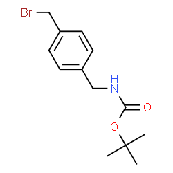 ChemSpider 2D Image | tert-butyl (4-(bromomethyl)benzyl)carbamate | C13H18BrNO2