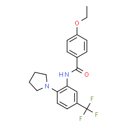 ChemSpider 2D Image | 4-Ethoxy-N-[2-(1-pyrrolidinyl)-5-(trifluoromethyl)phenyl]benzamide | C20H21F3N2O2