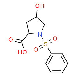 ChemSpider 2D Image | 4-Hydroxy-1-(phenylsulfonyl)proline | C11H13NO5S
