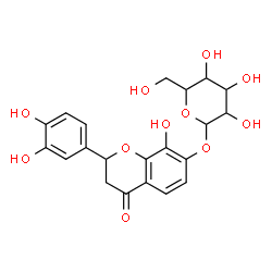 ChemSpider 2D Image | 2-(3,4-Dihydroxyphenyl)-8-hydroxy-4-oxo-3,4-dihydro-2H-chromen-7-yl hexopyranoside | C21H22O11