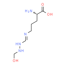 ChemSpider 2D Image | (E)-N~5~-{[2-(Hydroxymethyl)hydrazino]methylene}-L-ornithine | C7H16N4O3