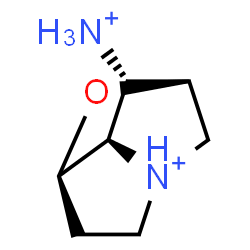 ChemSpider 2D Image | (1S,3R,7R,8S)-8-Ammonio-2-oxa-6-azoniatricyclo[4.2.1.0~3,7~]nonane | C7H14N2O