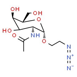 ChemSpider 2D Image | 2-Azidoethyl (3xi)-2-acetamido-2-deoxy-beta-L-ribo-hexopyranoside | C10H18N4O6