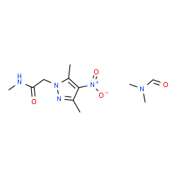 ChemSpider 2D Image | 2-(3,5-Dimethyl-4-nitro-1H-pyrazol-1-yl)-N-methylacetamide - N,N-dimethylformamide (1:1) | C11H19N5O4