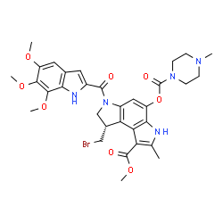 ChemSpider 2D Image | pibrozelesin | C32H36BrN5O8