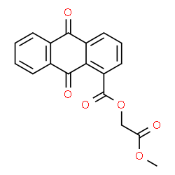 ChemSpider 2D Image | 2-Methoxy-2-oxoethyl 9,10-dioxo-9,10-dihydro-1-anthracenecarboxylate | C18H12O6