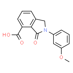 ChemSpider 2D Image | 2-(3-Methoxyphenyl)-3-oxo-4-isoindolinecarboxylic acid | C16H13NO4