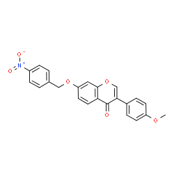 ChemSpider 2D Image | 3-(4-Methoxyphenyl)-7-[(4-nitrobenzyl)oxy]-4H-chromen-4-one | C23H17NO6