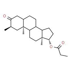 ChemSpider 2D Image | (2alpha,8xi,9xi,14xi,17beta)-2-Methyl-3-oxoandrostan-17-yl propionate | C23H36O3
