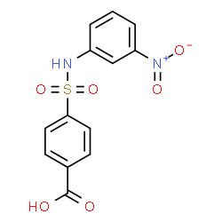 ChemSpider 2D Image | 4-[(3-Nitrophenyl)sulfamoyl]benzoic acid | C13H10N2O6S