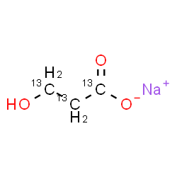 ChemSpider 2D Image | Sodium 3-hydroxy(~13~C_3_)propanoate | 13C3H5NaO3