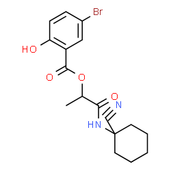 ChemSpider 2D Image | 1-[(1-Cyanocyclohexyl)amino]-1-oxo-2-propanyl 5-bromo-2-hydroxybenzoate | C17H19BrN2O4