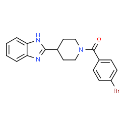 ChemSpider 2D Image | [4-(1H-Benzimidazol-2-yl)-1-piperidinyl](4-bromophenyl)methanone | C19H18BrN3O