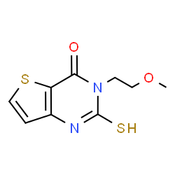 ChemSpider 2D Image | 2-mercapto-3-(2-methoxyethyl)thieno[3,2-d]pyrimidin-4(3H)-one | C9H10N2O2S2