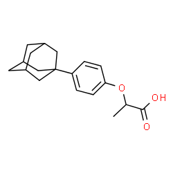 ChemSpider 2D Image | 2-[4-(1-adamantyl)phenoxy]propanoic acid | C19H24O3