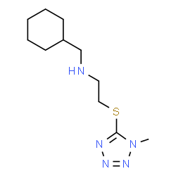 ChemSpider 2D Image | N-(Cyclohexylmethyl)-2-[(1-methyl-1H-tetrazol-5-yl)sulfanyl]ethanamine | C11H21N5S