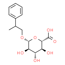 ChemSpider 2D Image | 2-Phenylpropyl beta-D-glucopyranosiduronic acid | C15H20O7
