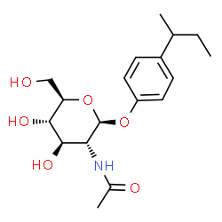 ChemSpider 2D Image | 4-sec-Butylphenyl 2-acetamido-2-deoxy-beta-D-glucopyranoside | C18H27NO6