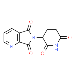 ChemSpider 2D Image | 6-(2,6-Dioxo-3-piperidinyl)-5H-pyrrolo[3,4-b]pyridine-5,7(6H)-dione | C12H9N3O4