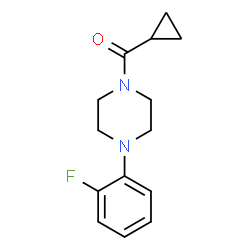 ChemSpider 2D Image | Cyclopropyl[4-(2-fluorophenyl)-1-piperazinyl]methanone | C14H17FN2O