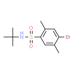 ChemSpider 2D Image | 4-bromo-N-tert-butyl-2,5-dimethylbenzenesulfonamide | C12H18BrNO2S