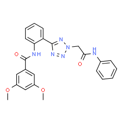 ChemSpider 2D Image | N-{2-[2-(2-Anilino-2-oxoethyl)-2H-tetrazol-5-yl]phenyl}-3,5-dimethoxybenzamide | C24H22N6O4
