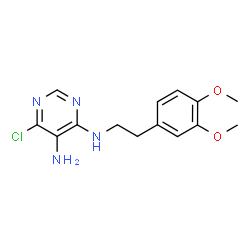 ChemSpider 2D Image | 6-chloro-N4-[2-(3,4-dimethoxyphenyl)ethyl]pyrimidine-4,5-diamine | C14H17ClN4O2