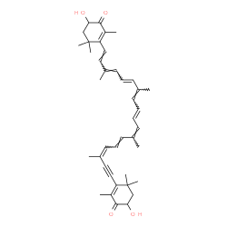 ChemSpider 2D Image | (9cis,13cis)-3,3'-Dihydroxy-7,8-didehydro-beta,beta-carotene-4,4'-dione | C40H50O4