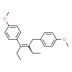 ChemSpider 2D Image | 1-[(2Z)-2-Ethyl-3-(4-methoxyphenyl)-2-penten-1-yl]-4-methoxybenzene | C21H26O2