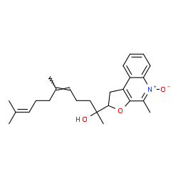 ChemSpider 2D Image | (5Z)-6,10-Dimethyl-2-(4-methyl-5-oxido-1,2-dihydrofuro[2,3-c]quinolin-2-yl)-5,9-undecadien-2-ol | C25H33NO3