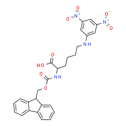 ChemSpider 2D Image | N~6~-(3,5-Dinitrophenyl)-N~2~-[(9H-fluoren-9-ylmethoxy)carbonyl]lysine | C27H26N4O8