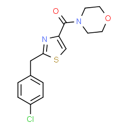 ChemSpider 2D Image | [2-(4-Chlorobenzyl)-1,3-thiazol-4-yl](4-morpholinyl)methanone | C15H15ClN2O2S