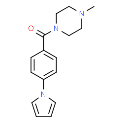 ChemSpider 2D Image | (4-Methyl-1-piperazinyl)[4-(1H-pyrrol-1-yl)phenyl]methanone | C16H19N3O