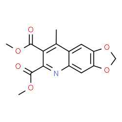 ChemSpider 2D Image | Dimethyl 8-methyl[1,3]dioxolo[4,5-g]quinoline-6,7-dicarboxylate | C15H13NO6