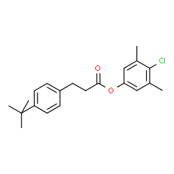 ChemSpider 2D Image | 4-Chloro-3,5-dimethylphenyl 3-(4-tert-butylphenyl)propanoate | C21H25ClO2