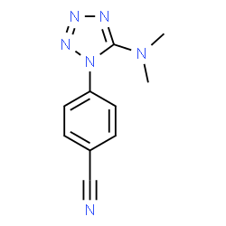 ChemSpider 2D Image | 4-[5-(Dimethylamino)-1H-tetrazol-1-yl]benzonitrile | C10H10N6