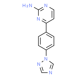 ChemSpider 2D Image | 4-[4-(1H-1,2,4-Triazol-1-yl)phenyl]-2-pyrimidinamine | C12H10N6