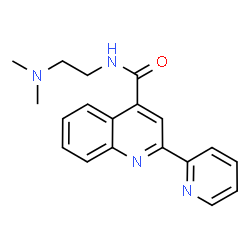 ChemSpider 2D Image | N-[2-(Dimethylamino)ethyl]-2-(2-pyridinyl)-4-quinolinecarboxamide | C19H20N4O