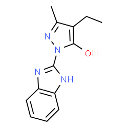 ChemSpider 2D Image | 1-(1H-Benzimidazol-2-yl)-4-ethyl-3-methyl-1H-pyrazol-5-ol | C13H14N4O
