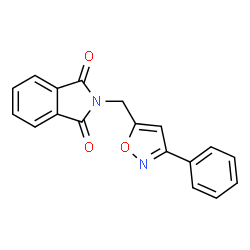 ChemSpider 2D Image | 2-[(3-Phenyl-1,2-oxazol-5-yl)methyl]-1H-isoindole-1,3(2H)-dione | C18H12N2O3