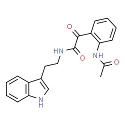ChemSpider 2D Image | 2-(2-Acetamidophenyl)-N-[2-(1H-indol-3-yl)ethyl]-2-oxoacetamide | C20H19N3O3