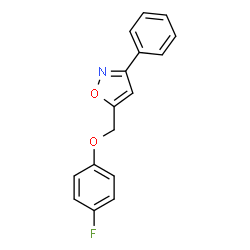 ChemSpider 2D Image | 5-[(4-Fluorophenoxy)methyl]-3-phenyl-1,2-oxazole | C16H12FNO2