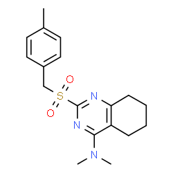 ChemSpider 2D Image | N,N-Dimethyl-2-[(4-methylbenzyl)sulfonyl]-5,6,7,8-tetrahydro-4-quinazolinamine | C18H23N3O2S