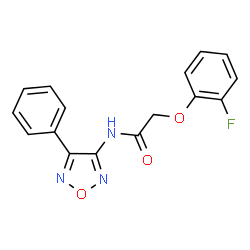 ChemSpider 2D Image | 2-(2-Fluorophenoxy)-N-(4-phenyl-1,2,5-oxadiazol-3-yl)acetamide | C16H12FN3O3